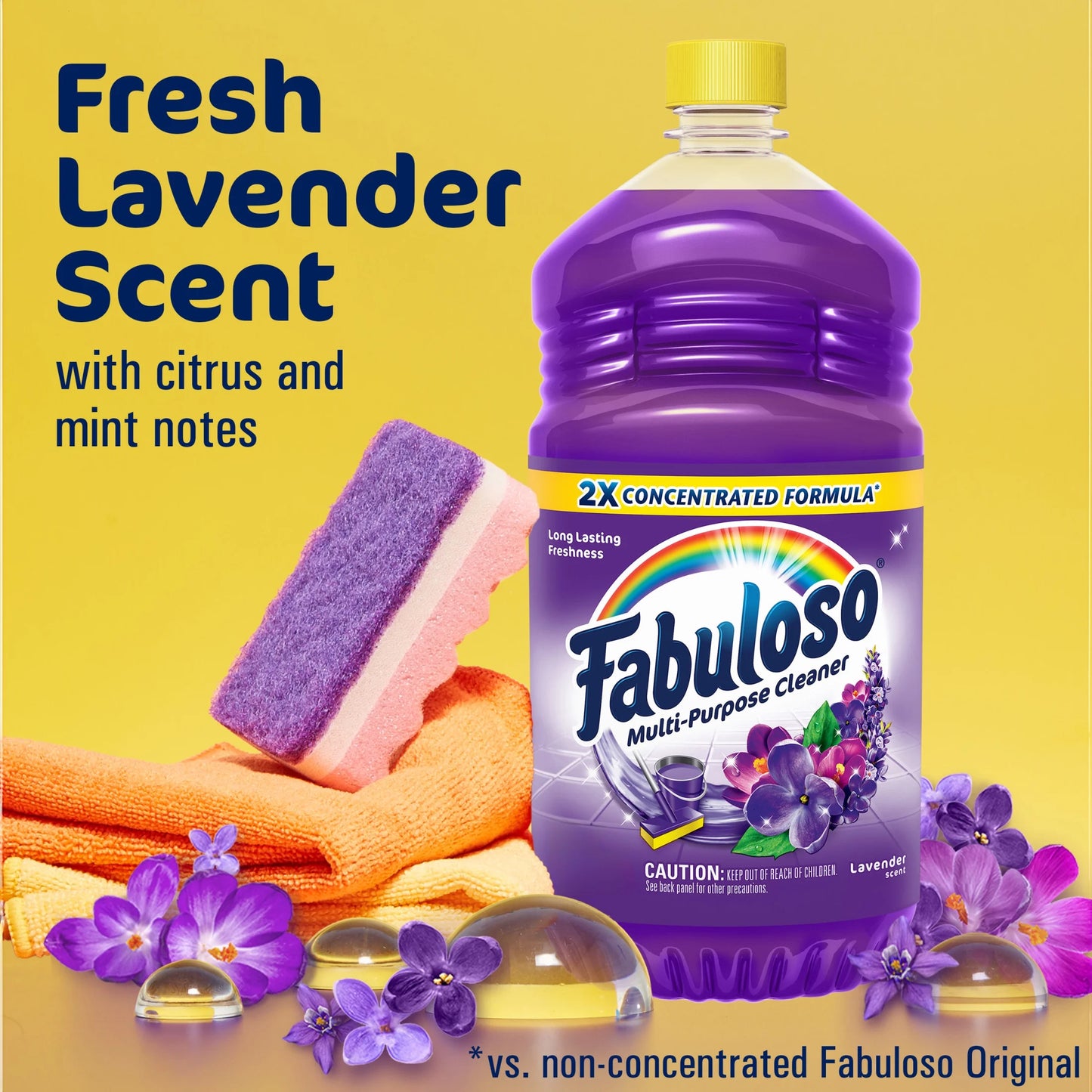 Multi-Purpose Cleaner & Floor Cleaner 2X Concentrated, Lavender - 56 Fl Oz