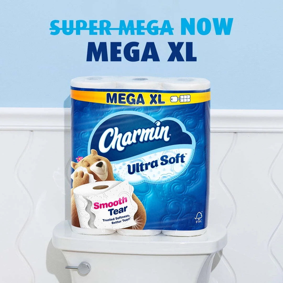 (3 Pack) Toilet Paper Ultra Soft, 6 Mega XL Rolls