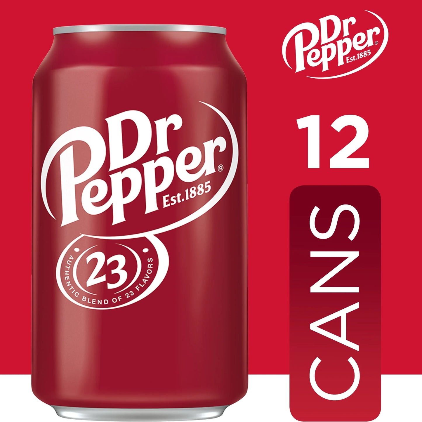 Dr Pepper Soda Pop, 12 Fl Oz, 12 Pack Cans