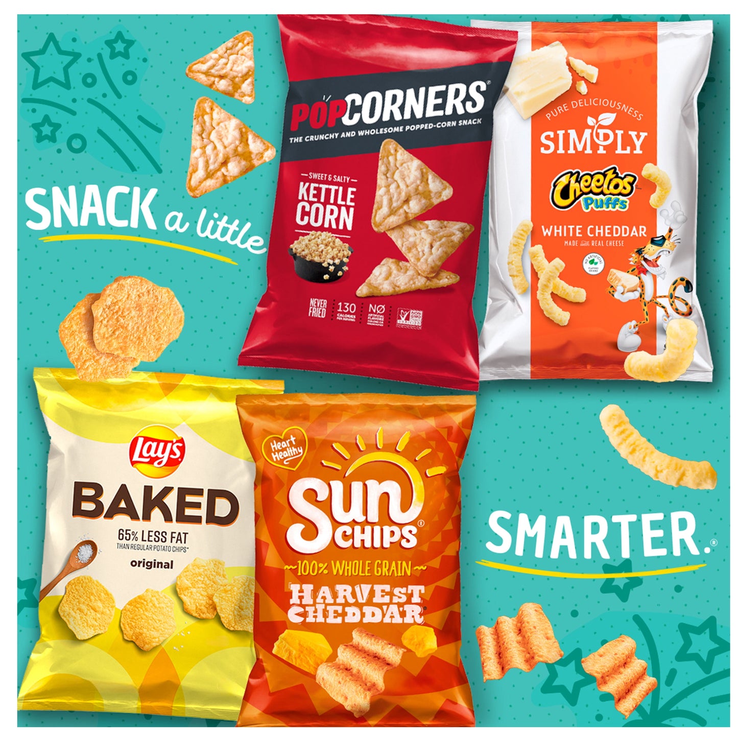Multigrain Chips Variety Pack, 1 Oz Bags, 40 Count