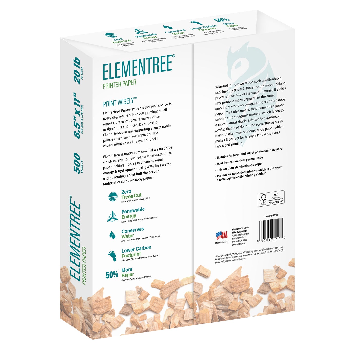 Sustainable Multipurpose Paper, 20 Lb., 8.5" X 11", White, 1500 Sheets