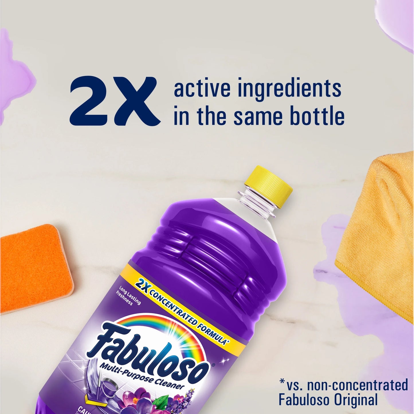 Multi-Purpose Cleaner & Floor Cleaner 2X Concentrated, Lavender - 56 Fl Oz