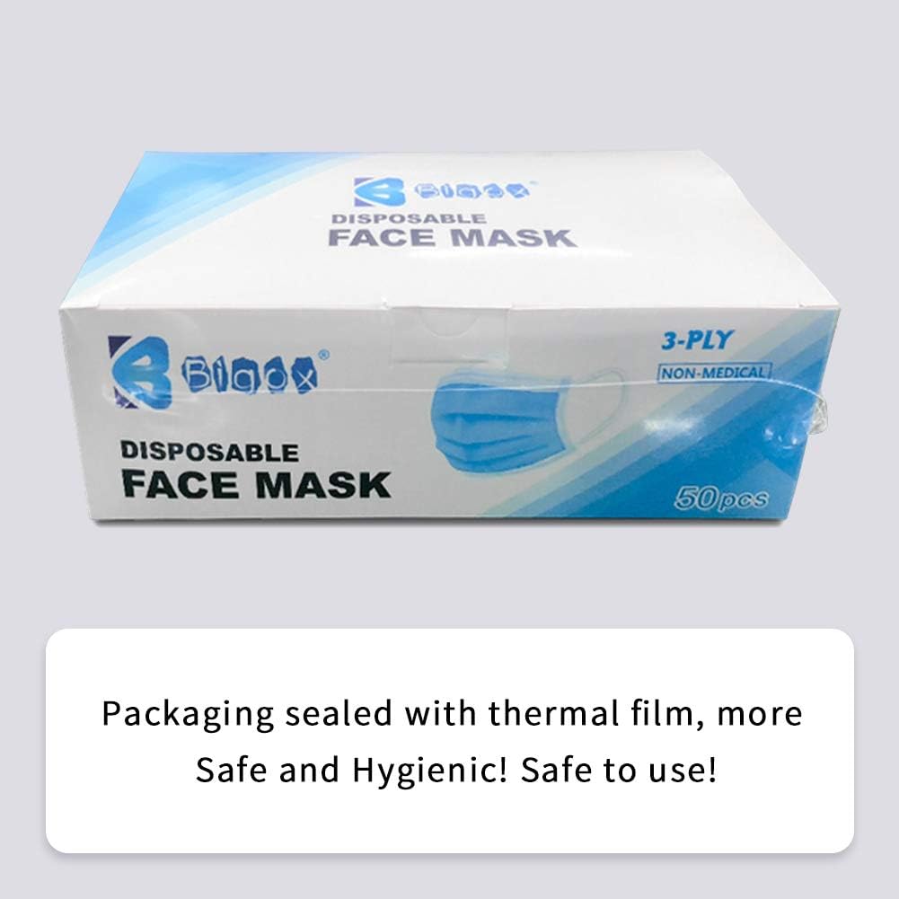 Face Mask Disposable Earloop Blue 50Pcs