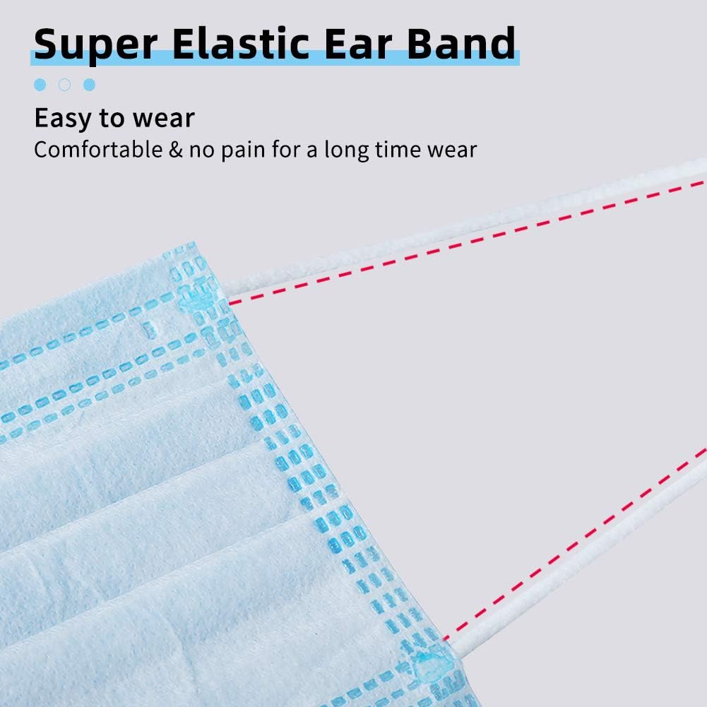 Face Mask Disposable Earloop Blue 50Pcs