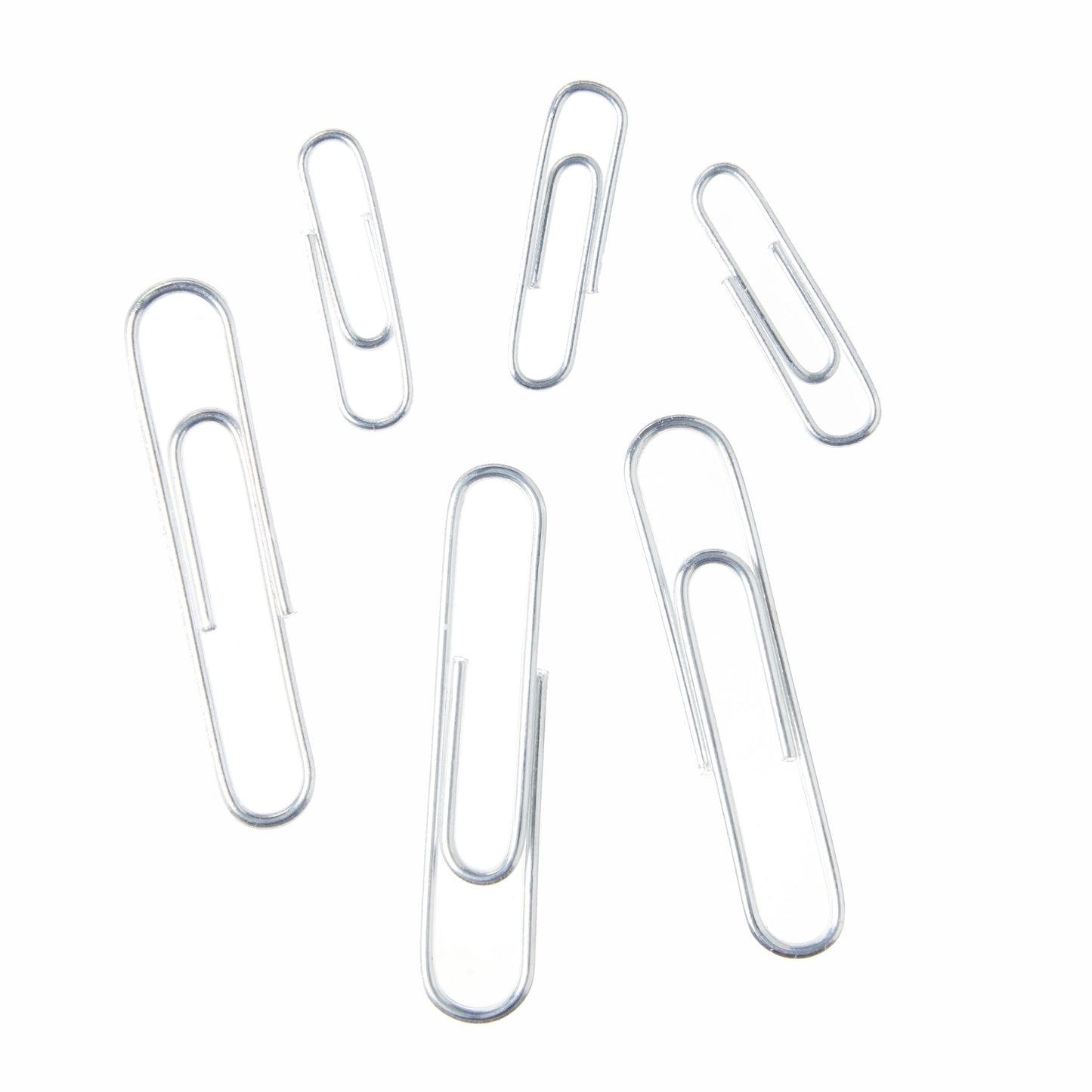 Paper Clips, Silver, Assorted Sizes, 1000 Count