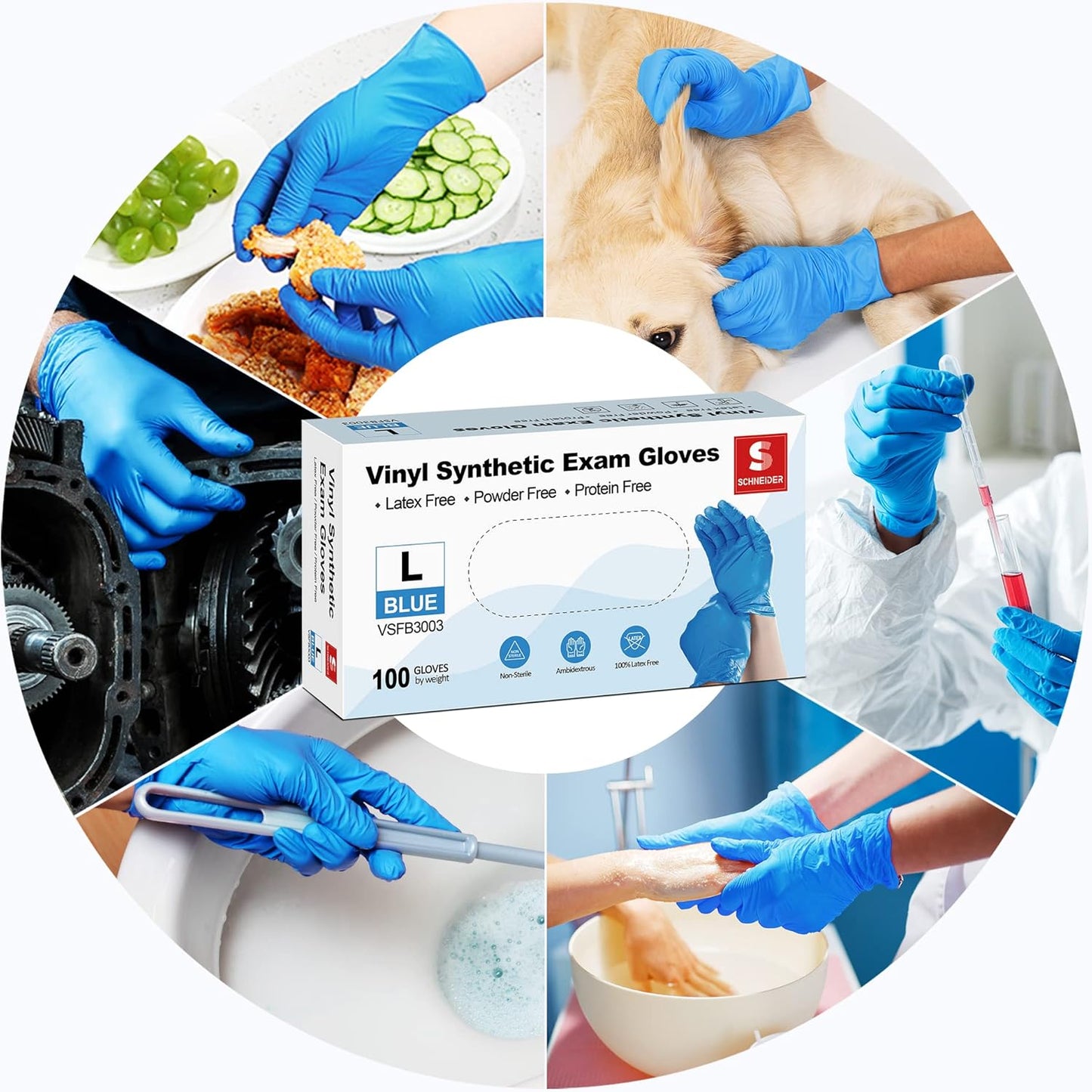 Latex Free Disposable Gloves for Medical