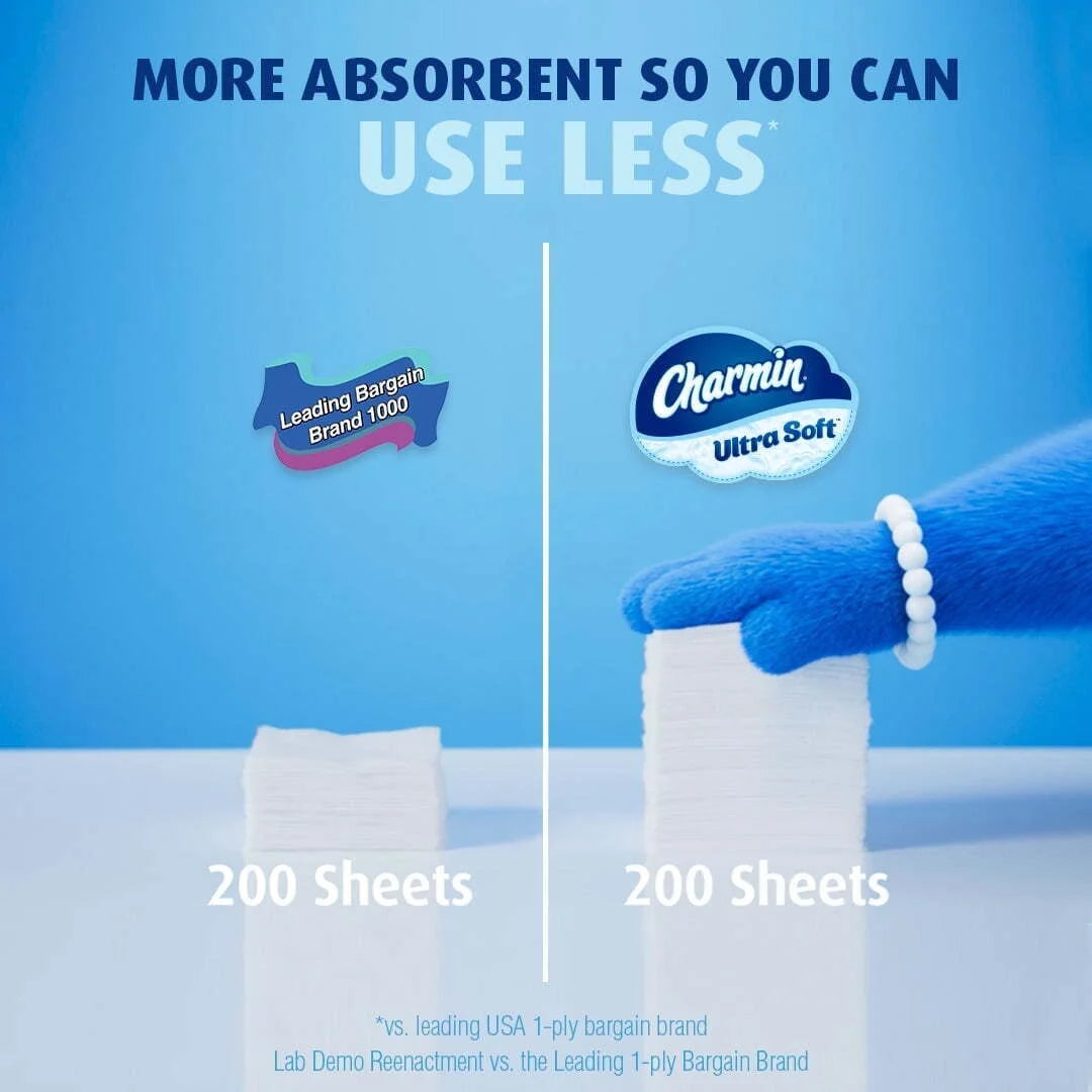 (3 Pack) Toilet Paper Ultra Soft, 6 Mega XL Rolls
