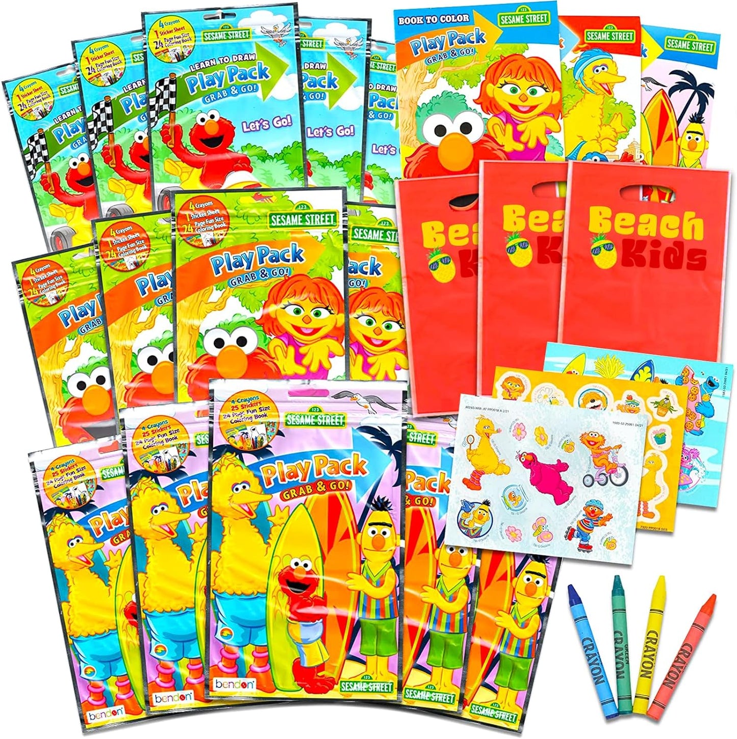 Coloring Book Crayons Stickers Loot Bags