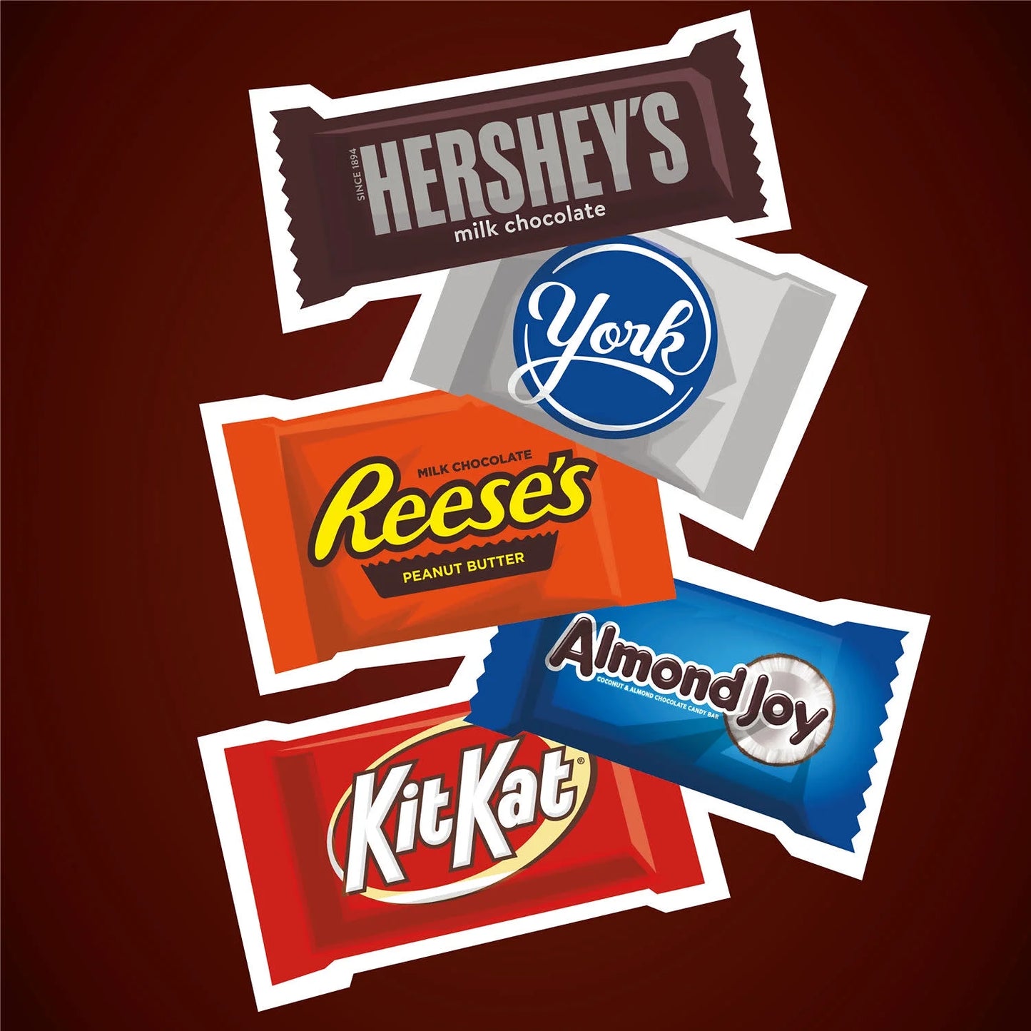 Hershey Assorted Chocolate Flavored Snack Size Candy, Party Pack 33.43 Oz