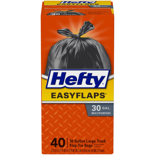 (2 Pack) Easy Flaps Multipurpose Large Trash Bags
