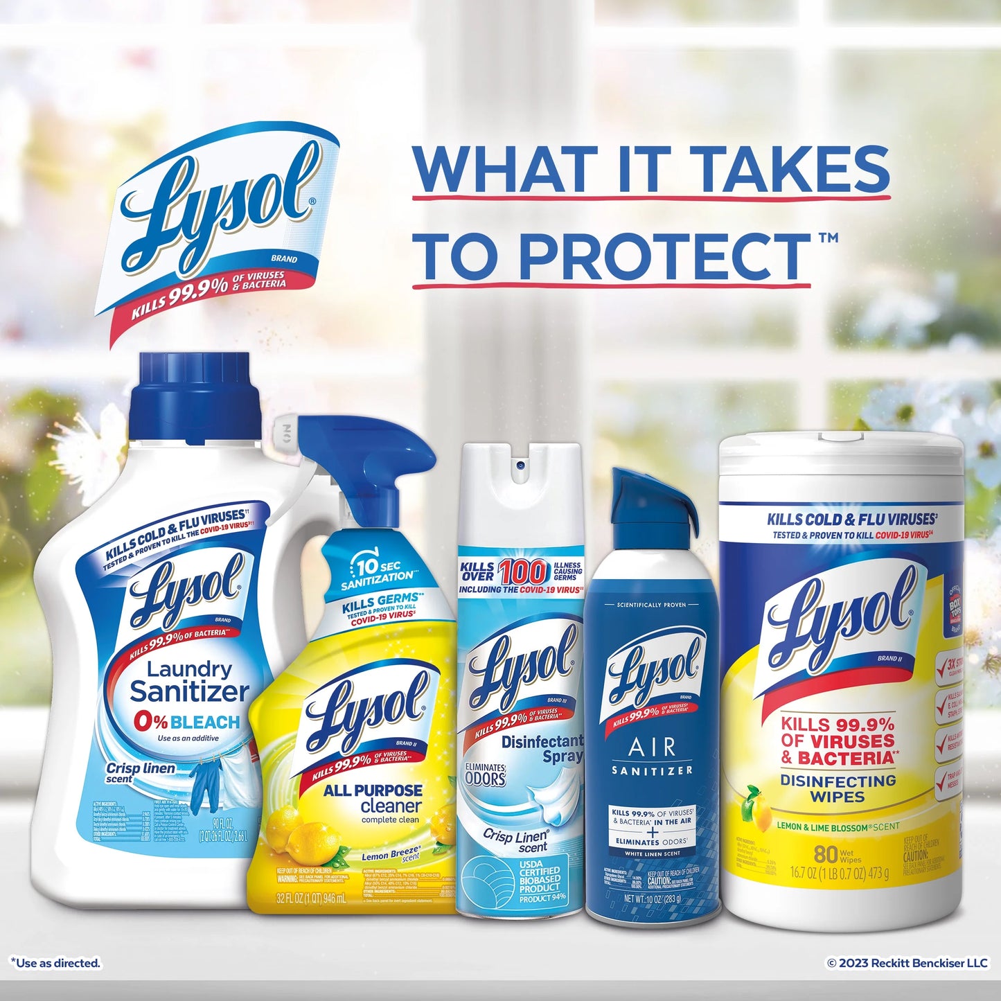 Disinfectant Spray, Sanitizing Antibacterial Disinfecting, Crisp Linen, 12.5 Fl Oz