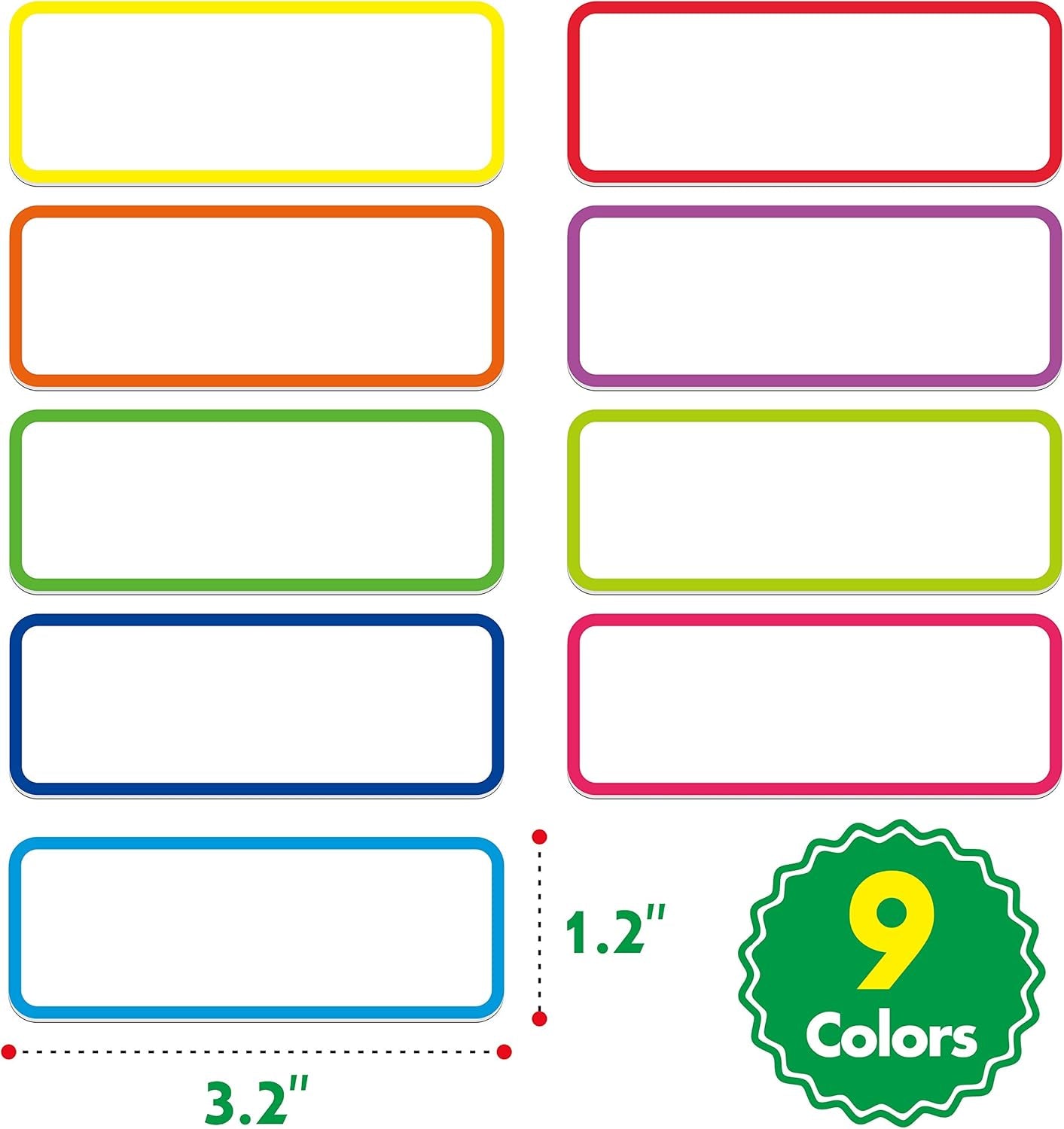  Dry Erase Reusable Name Tag Label 