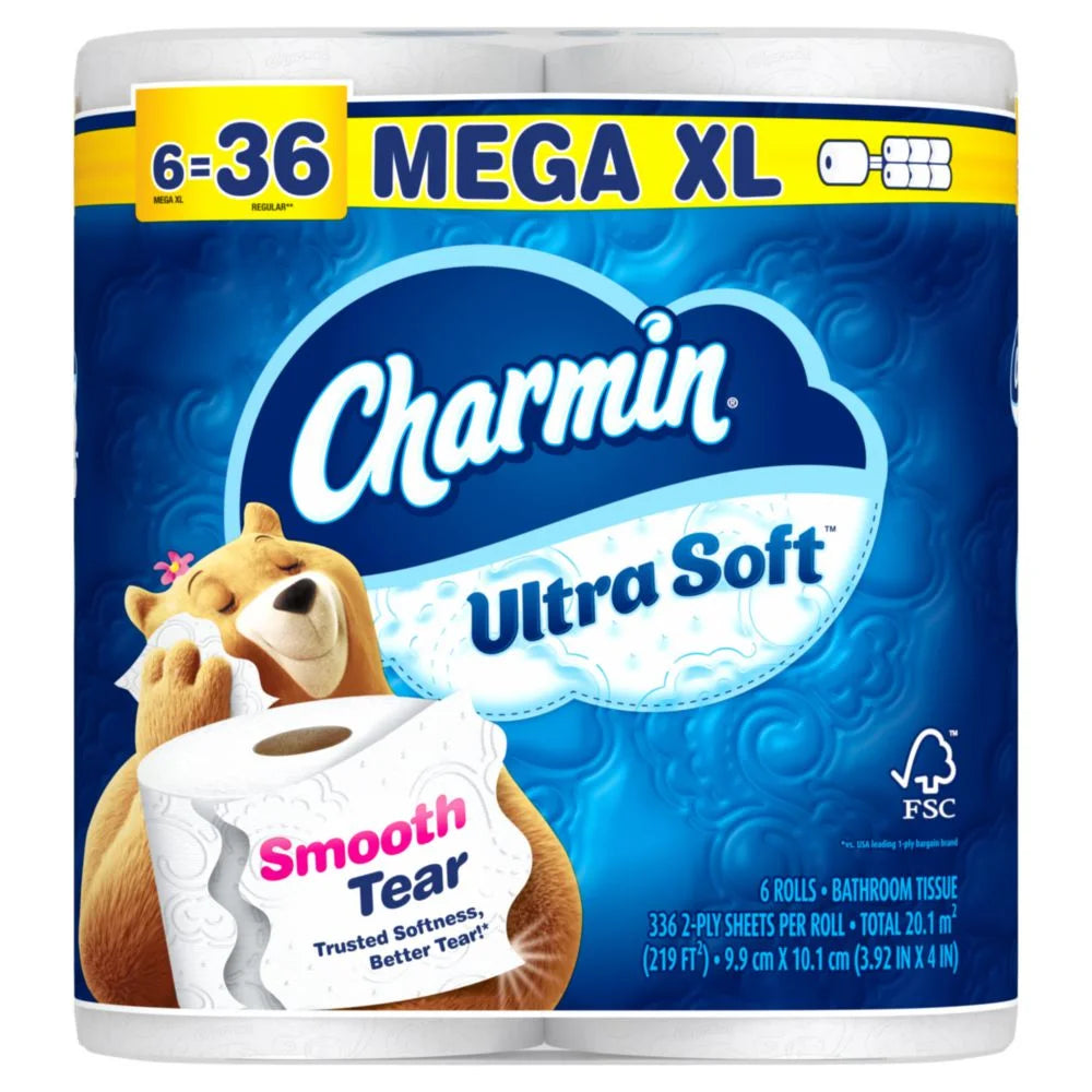 (3 Pack)  Toilet Paper Ultra Soft, 6 Mega XL Rolls
