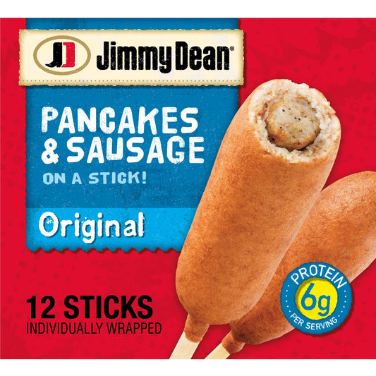 Original Pancakes & Sausage on a Stick, 30 Oz, 12 Count (Frozen)