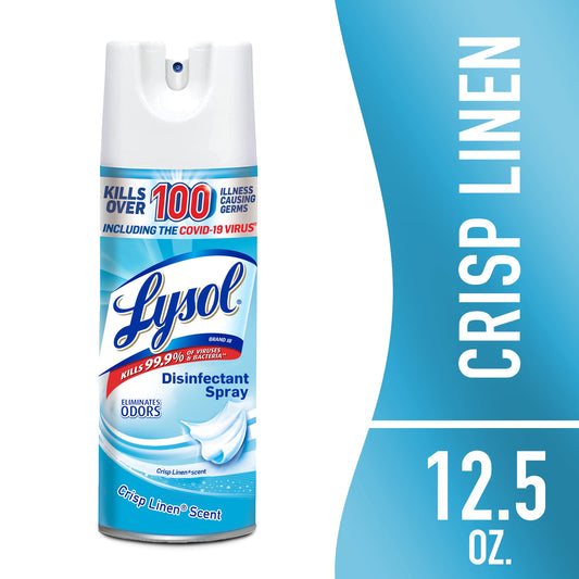 Disinfectant Spray, Sanitizing Antibacterial Disinfecting, Crisp Linen, 12.5 Fl Oz