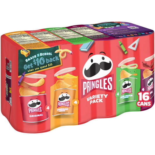 Variety Pack Potato Crisps Chips, Lunch Snacks, 16 Count
