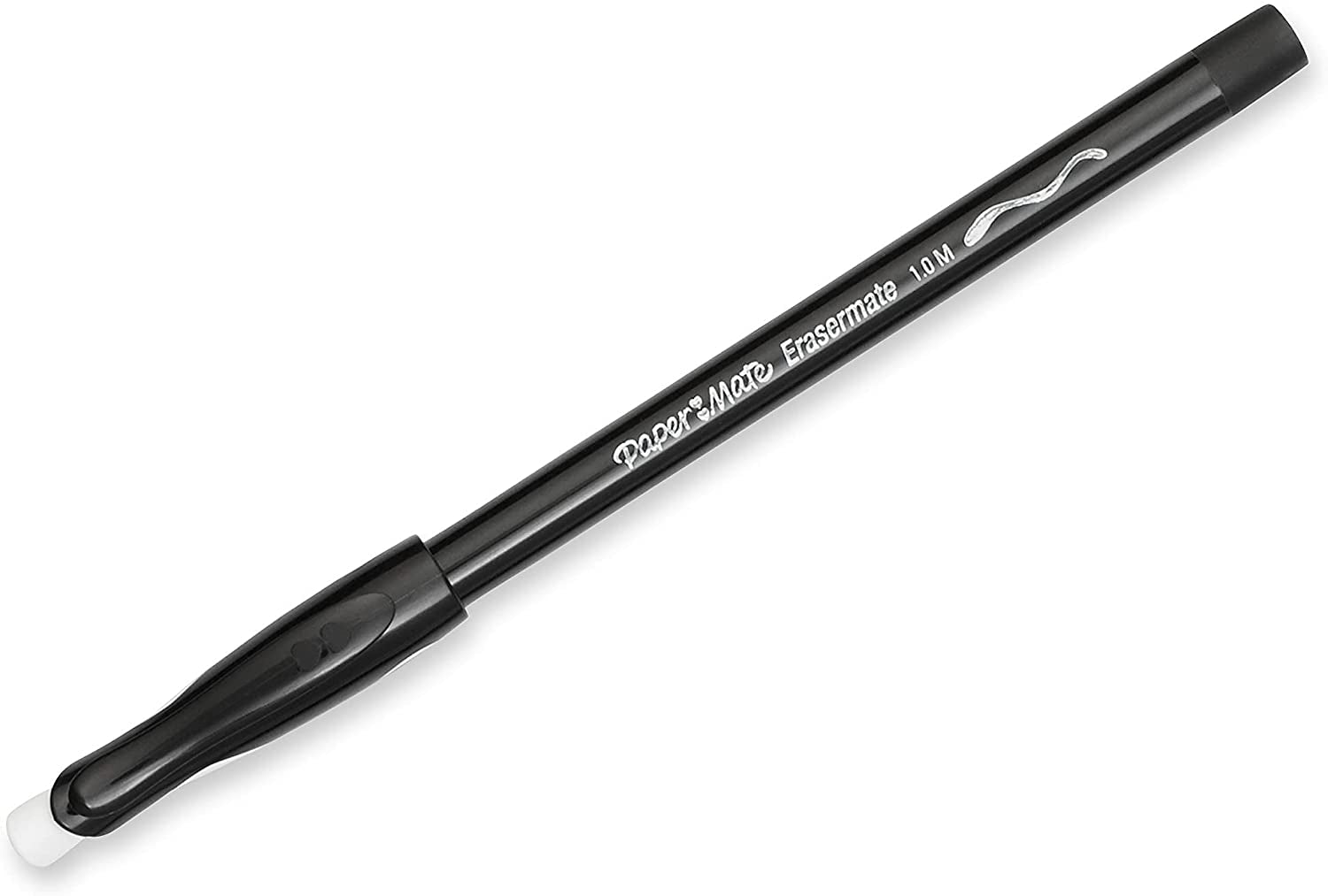 Erasermate Erasable Pen, Medium Point, Black, Box of 12