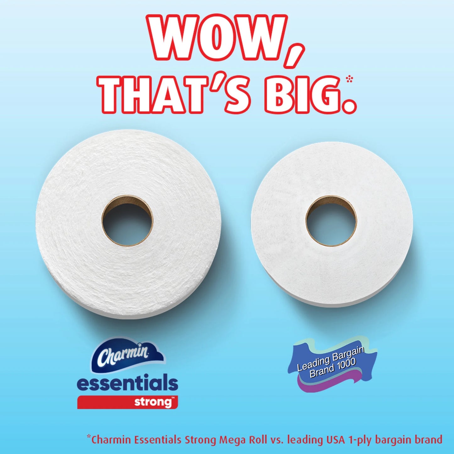 (3 Pack)  Toilet Paper Essentials Strong, 6 Mega Rolls